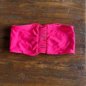 Mikoh Hot Pink Bandeau Bikini Top